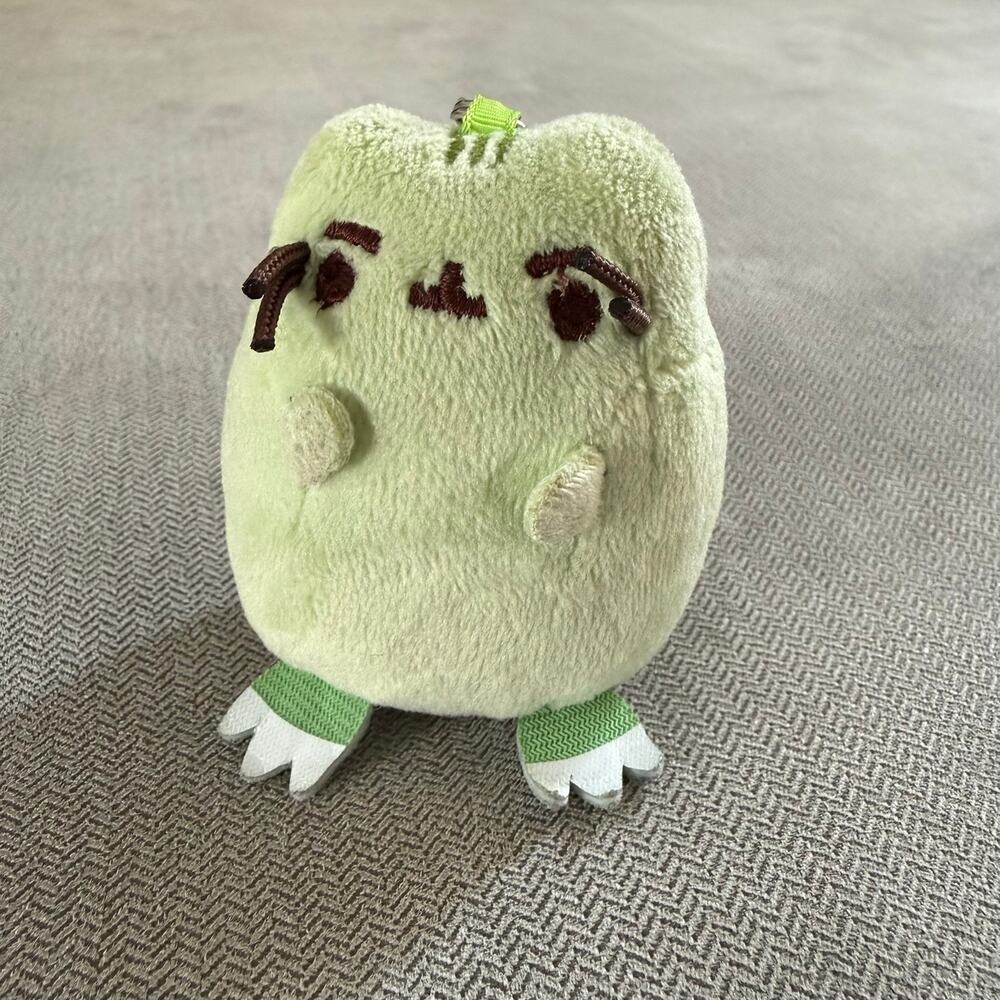 Pusheen Green Dinosaur Plush Keychain Bag Clip Mini Stuffed Animal Charm